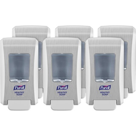 PURELL Dispensers, f/FMX-20 Healthy Soap, Manual White, PK 6 GOJ523006CT